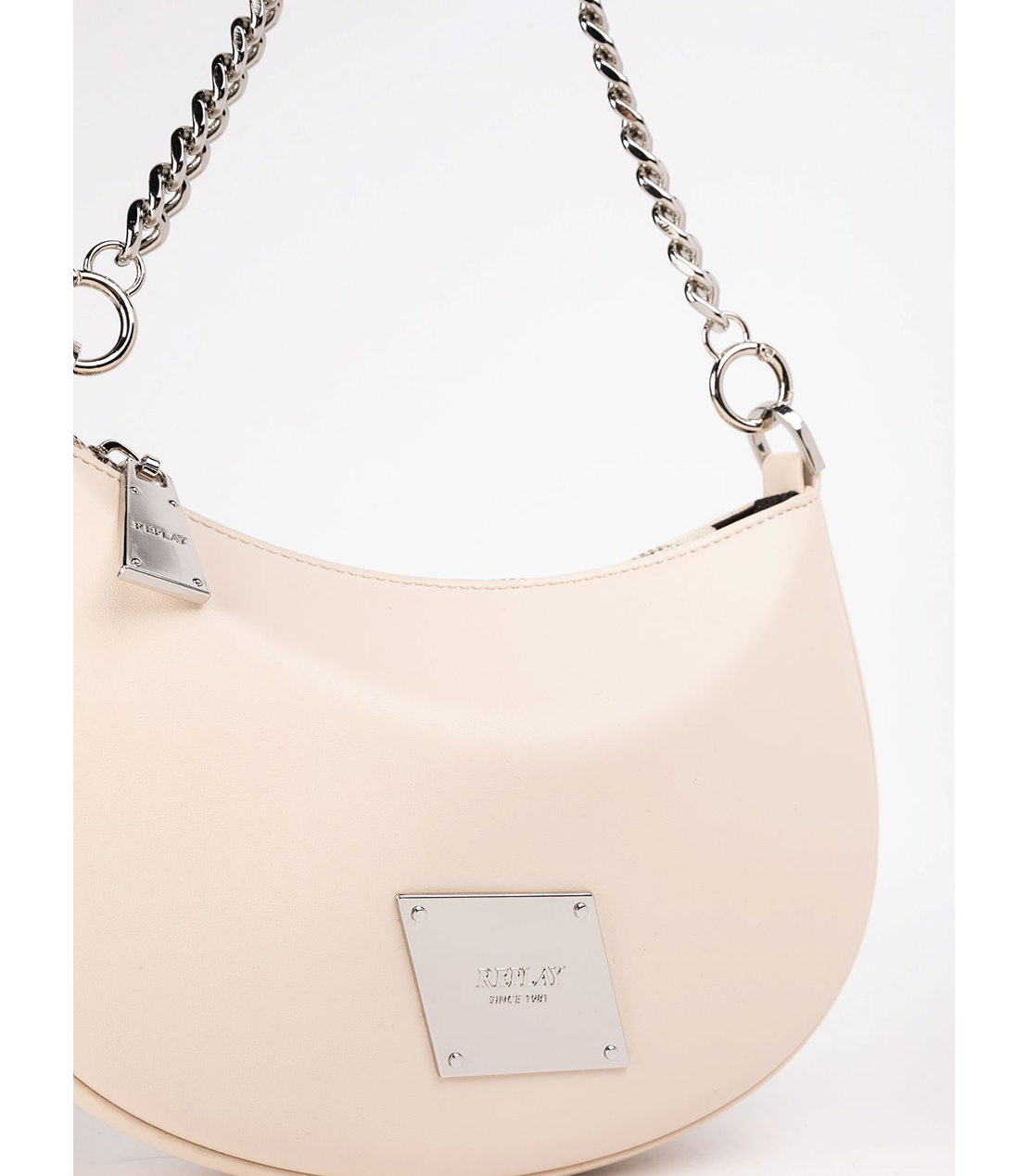 チェーンハンドル付きミニホーボーバッグ 詳細画像 アイボリー 5